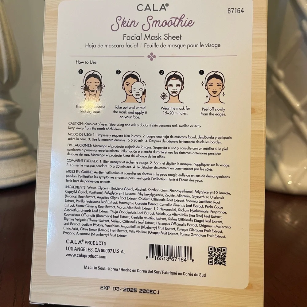 CALA Skin Smoothie Strawberry Facial Mask Sheet